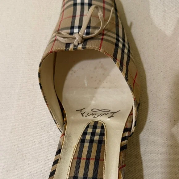 NFINITY Vintage Plaid Women's Mules Size 9.5 M | 2.5”-3” Heels - Picture 12 of 12